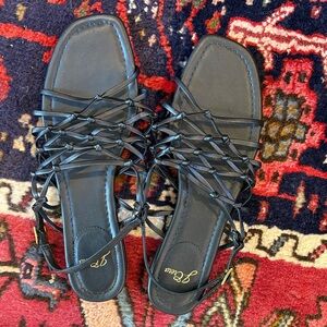 J. Crew Elegant Black Knotted Sandals